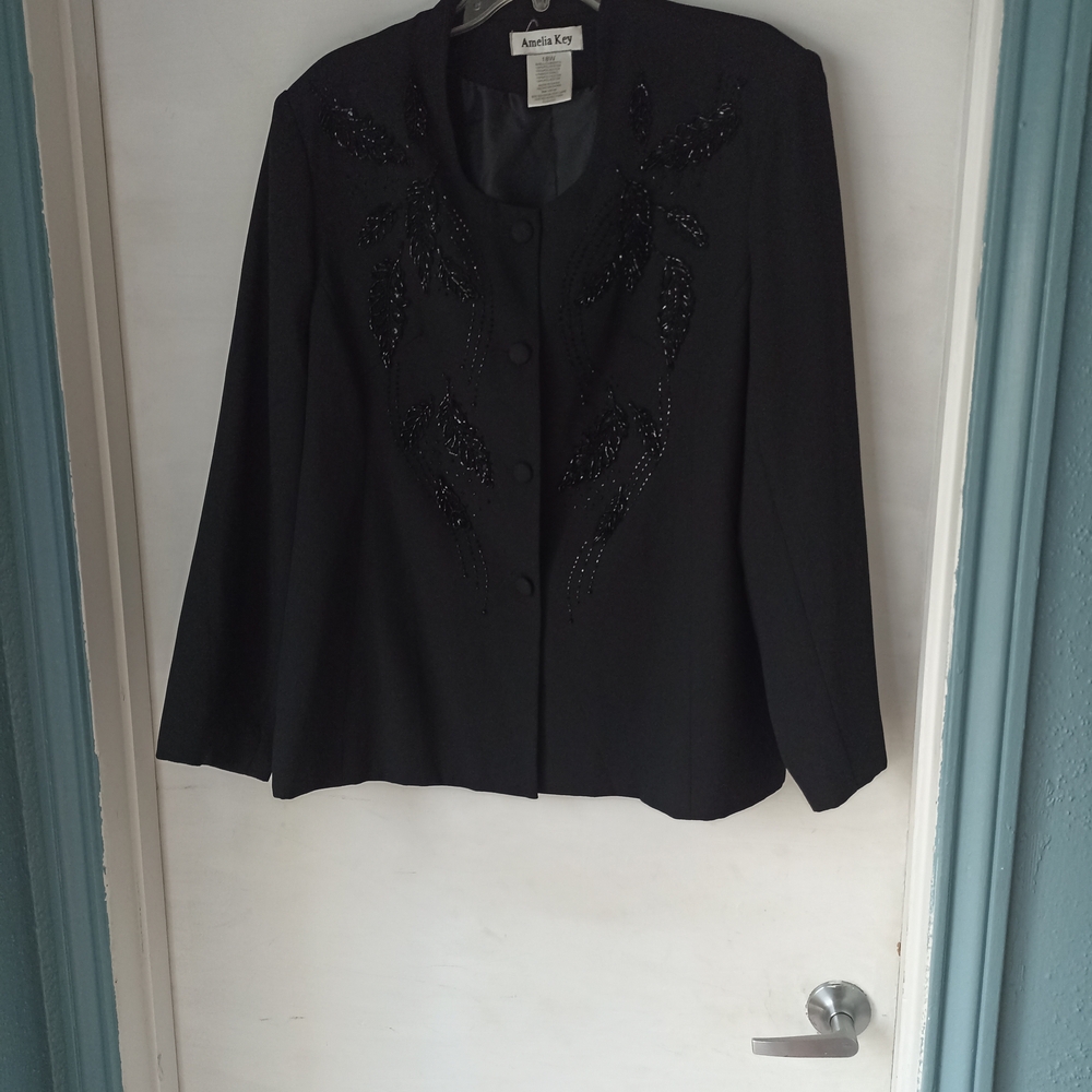 Karen Kane Black Embellished Women's Jacket